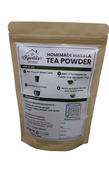 Masala tea powder pouch by Kavita's Home Flavours